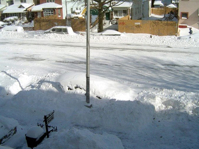 ...and next morning after the blizzard (no car left)